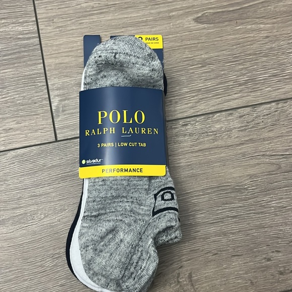 Polo Ralph Lauren Men's Original Label Logo Low Socks, 3-Pack - Picture 2 of 3